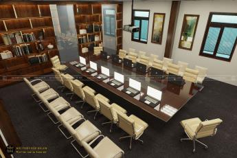 Siêu bàn họp văn phòng dành cho phòng họp lớn phủ Laminate đặc biệt cao cấp – HL05